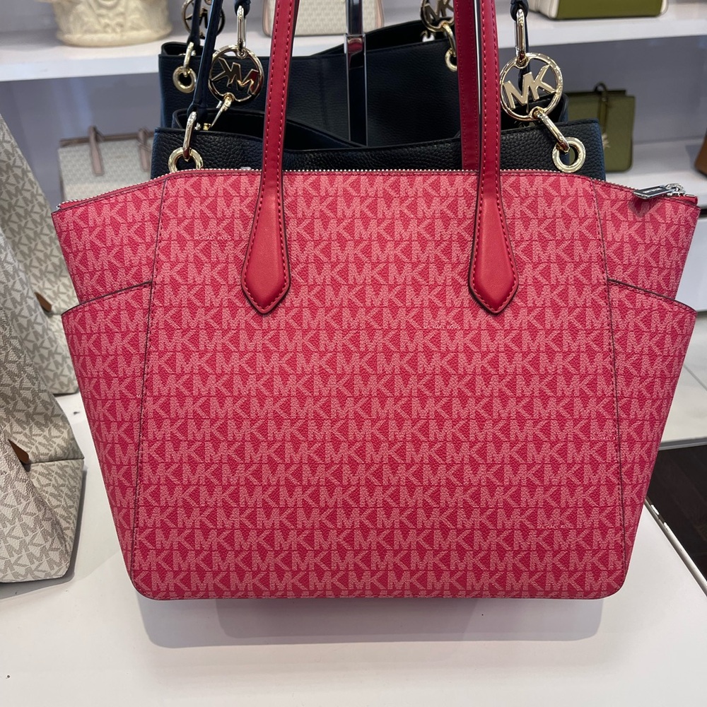 MICHAEL KORS Marilyn Medium Signature Logo Tote Bag
Dark Raspberry 
NWT - Picture 8 of 16